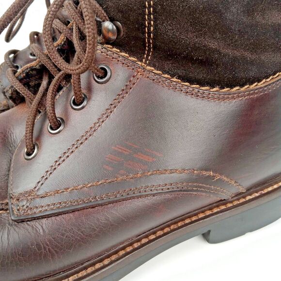 Johnston & Murphy Leather Boots Men\'s 8.5 Vintage Brown Suede Trim main image 10